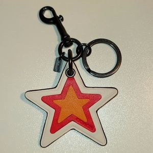 NWOT Coach Star Bag Charm/Key Ring